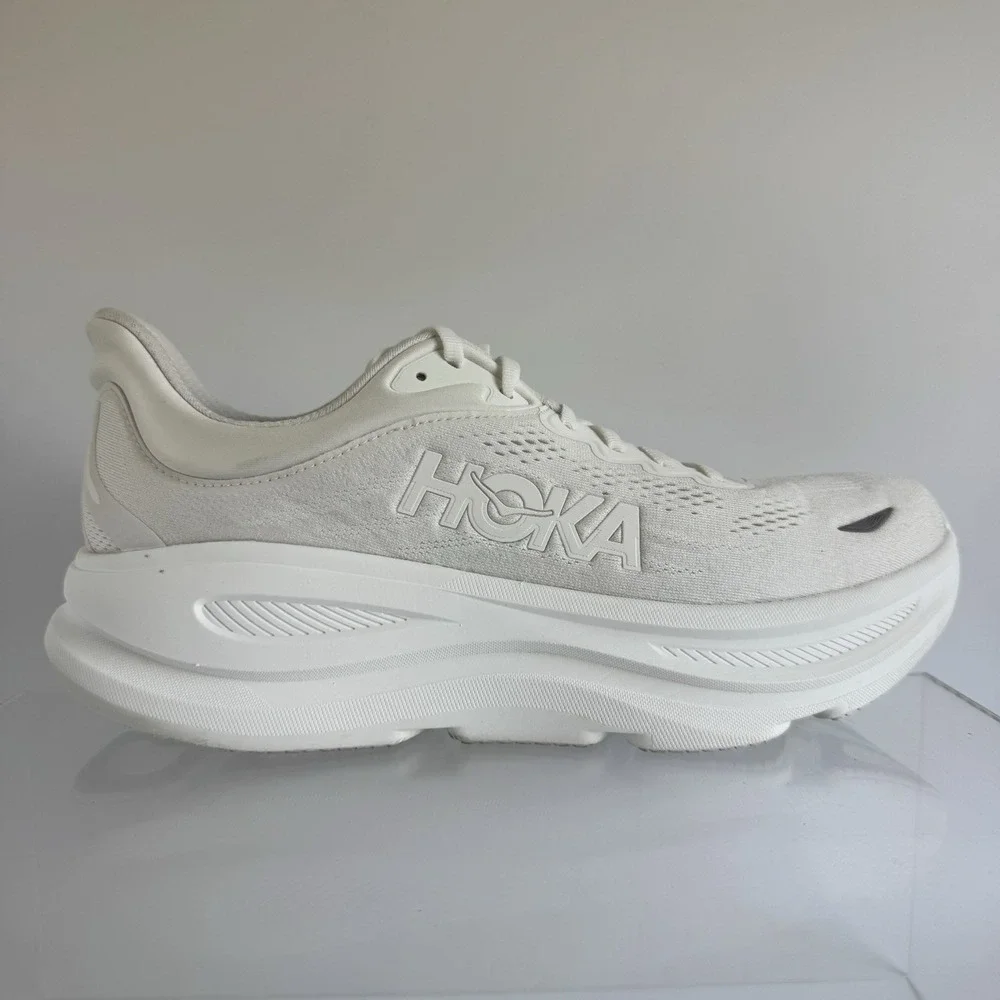 Hoka One One Bondi 9 White 1162011 WWH Shoes Sneakers Men's Size 10.5 D